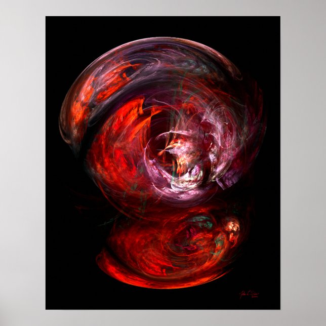 Poster Réflexion En Rouge (Devant)