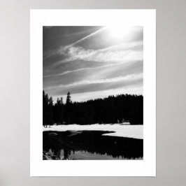 Poster Réflexion gelée Photographie noir et blanc