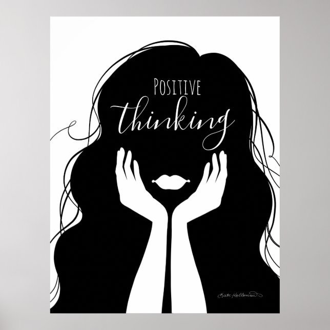 Poster Réflexion positive - Silhouette Portrait Art (Devant)