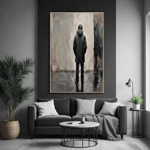 Poster Réflexion solitaire - Art minimaliste