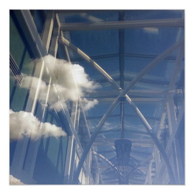 Poster réflexions dans la fenêtre (Devant)