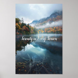 Poster Réflexions de la montagne mystique