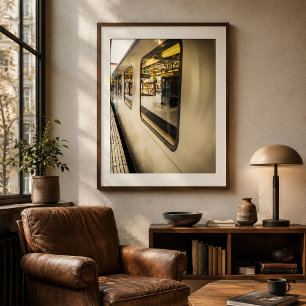 Poster Réflexions des trains urbains Plateforme urbaine m