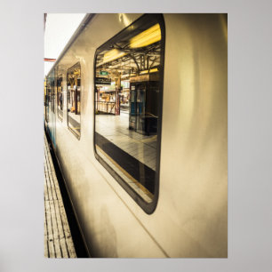 Poster Réflexions des trains urbains Plateforme urbaine m