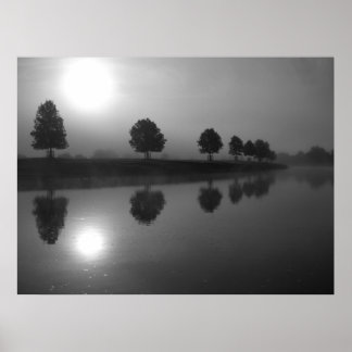 Poster Réflexions en noir et blanc