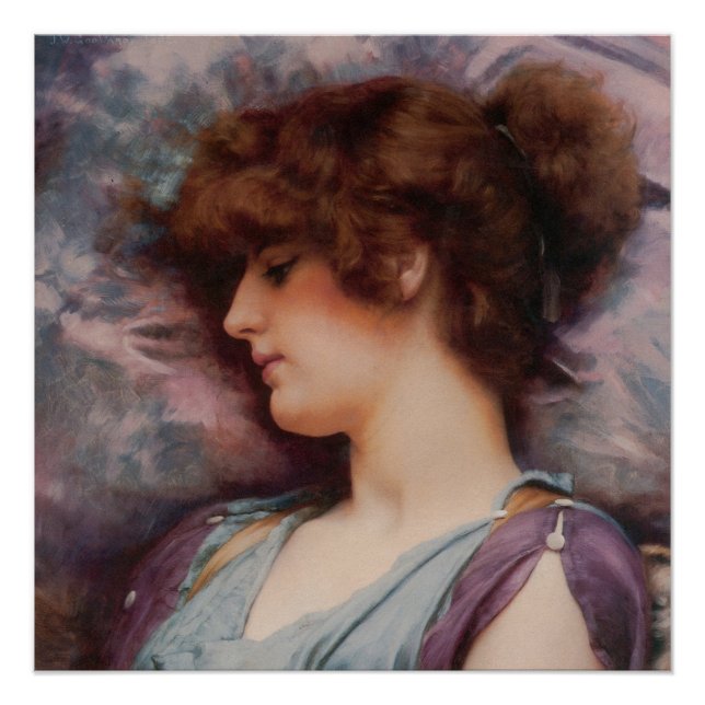 Poster Réflexions lointaines de John William Godward (Devant)