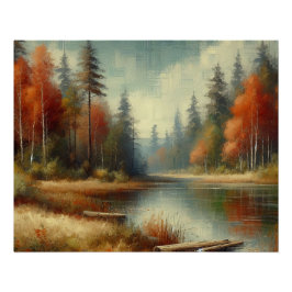 Poster Réflexions sur les forêts d'automne d'or