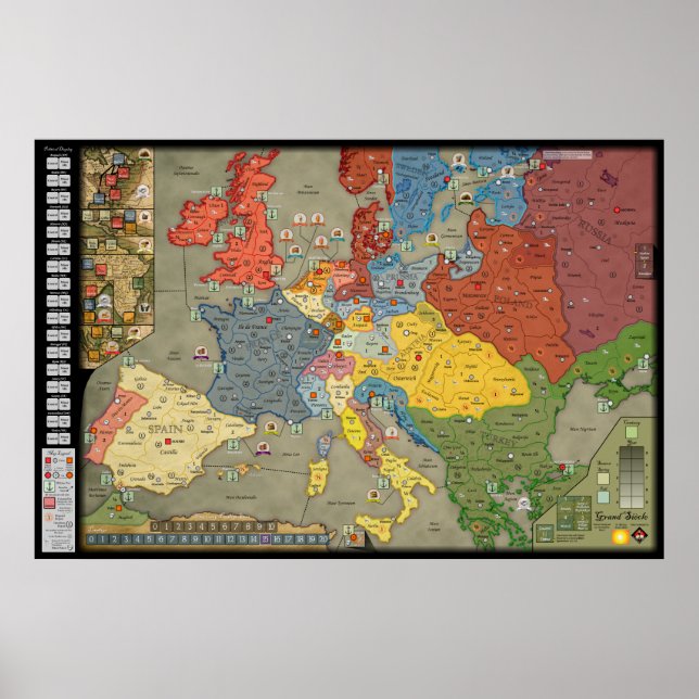 Poster Refonte de la carte de jeu Grand Siècle (version a (Devant)