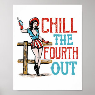 Poster Refroidissez le quatrième 4 juillet patriotique in