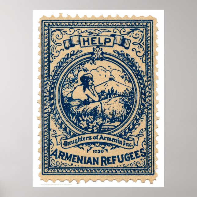 Poster Réfugiés arméniens 1920 Sceau de Noël (Devant)