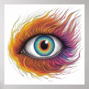 Poster Regard de feu