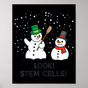 Poster Regard drôle de professeur de sciences de Noël de 