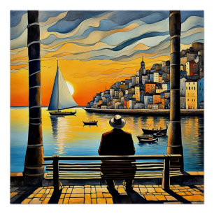 Poster Regarder le coucher de soleil 1