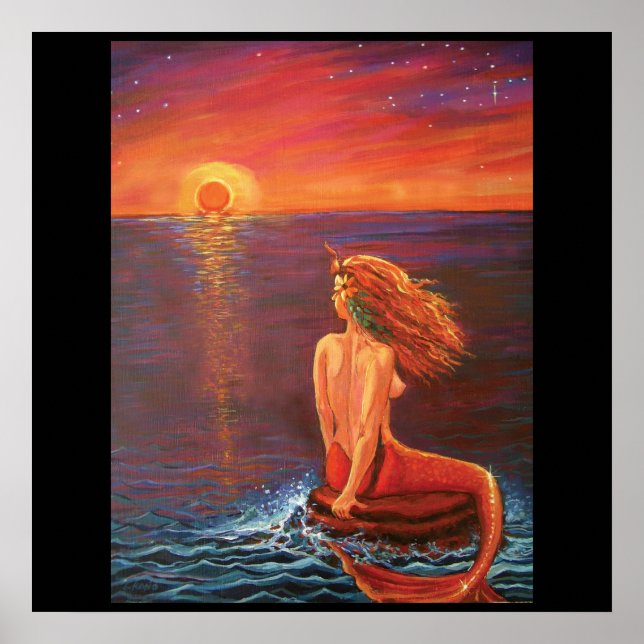 Poster Regarder Le Coucher De Soleil - Image De Sirène (Devant)