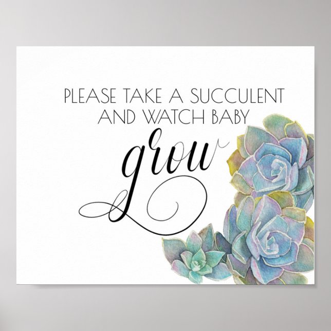POSTER REGARDEZ-MOI CROÎTRE, BABY SHOWER, FAVEUR, FAVEUR  (Devant)