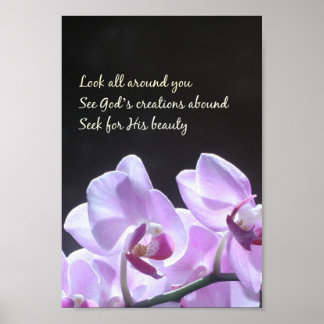 Poster Regardez tout autour de vous Haiku Orchid Photo