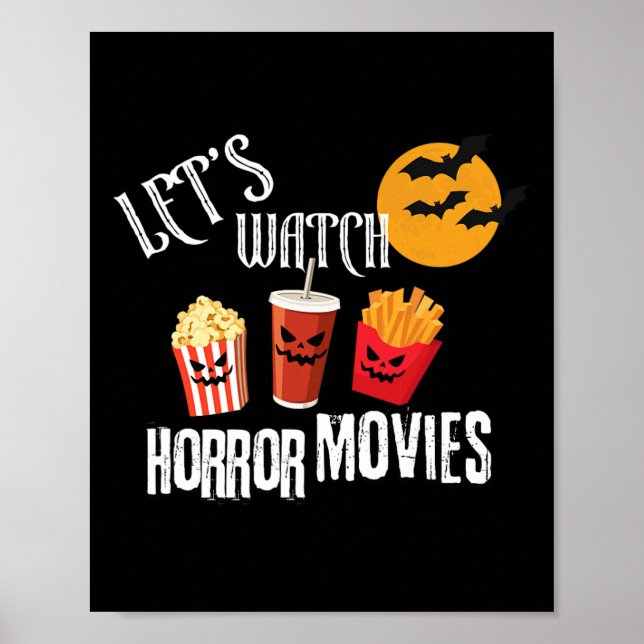 Poster Regardons Horror Movies Funny Halloween Party Fr (Devant)