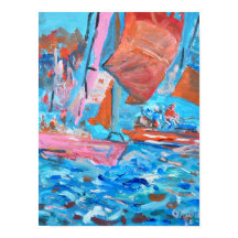 Régate de voile dynamique Expressionniste