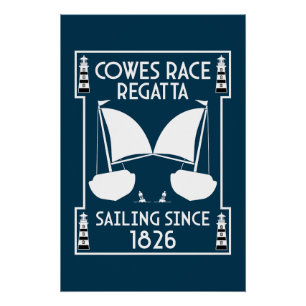 Poster Régate de yachts de Cowes Isle of Wight