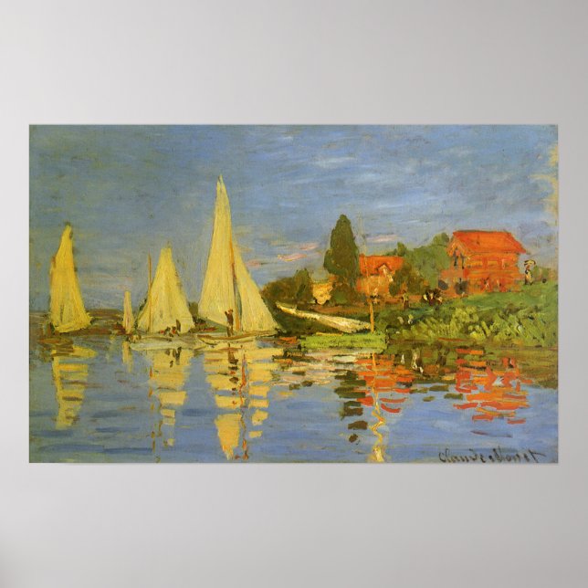 Poster Regatta à Argenteuil par Claude Monet (Devant)