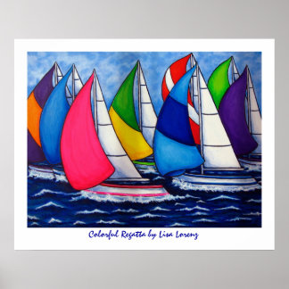 Poster Regatta coloré