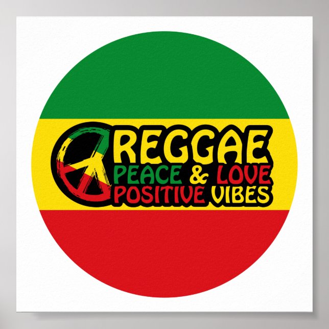 Poster Reggae Musique avec citations positives (Devant)