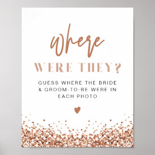 Poster REGINA Rose Gold Sequins Où étaient-ils panneau