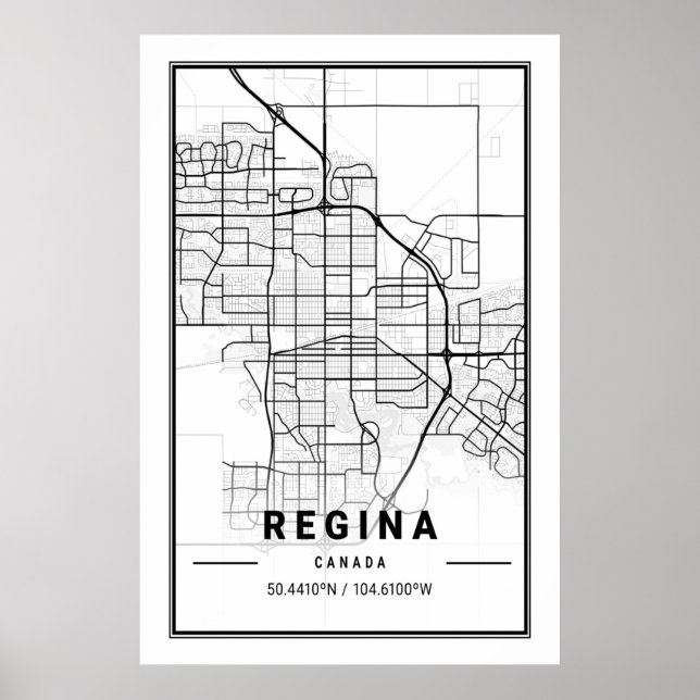 Poster Regina Saskatchewan Canada Cities Travel City Cart (Devant)
