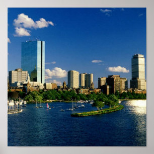 Poster Région arrière de baie de Boston