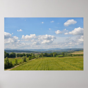 Poster région d'Auvergne dans le Massif central de France