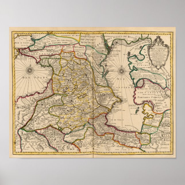 Poster Région de la mer Caspienne (Devant)