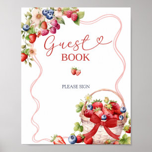 Poster Registre des invités Coquette Berry In Love pour f