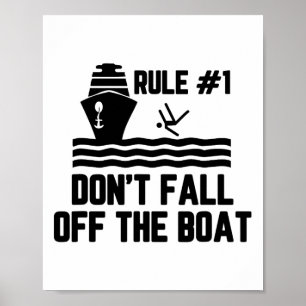 Poster Règle 1 Ne tombez pas de la navigation de plaisanc