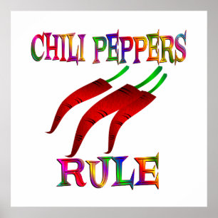 Poster Règle de poivrons de piment