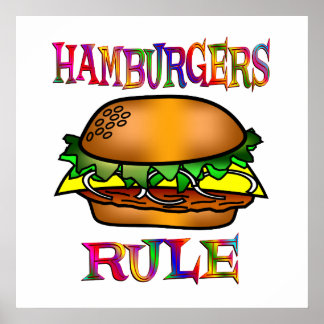 Poster Règle des hamburgers