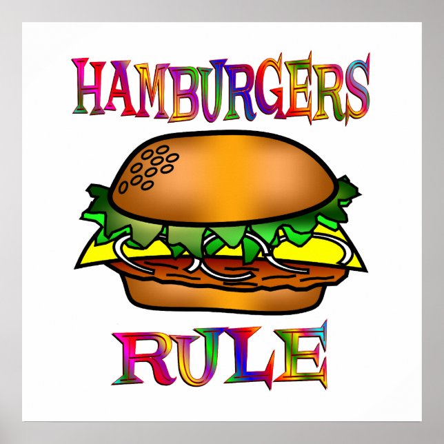 Poster Règle des hamburgers (Devant)