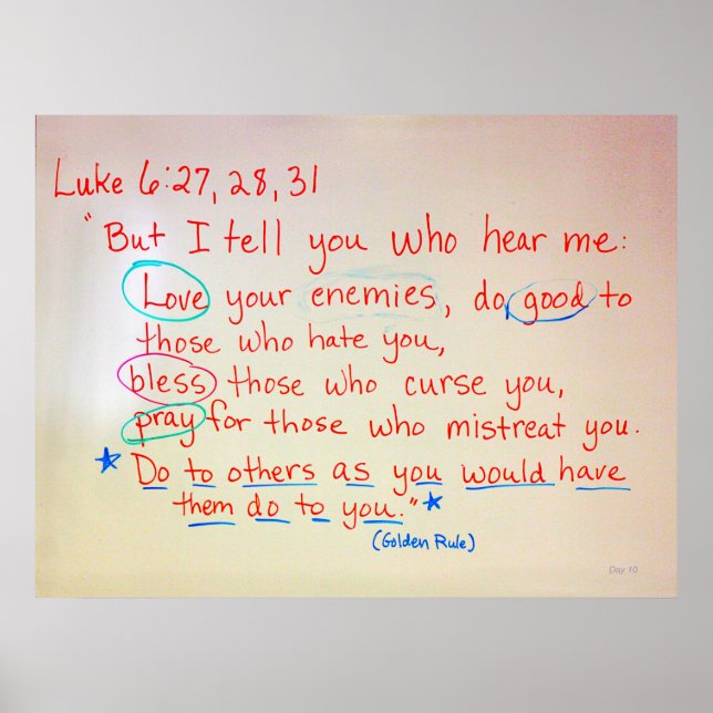 Poster Règle d'or (Devant)