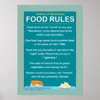 Règles alimentaires pour enfants no 1 (bleu-vert)