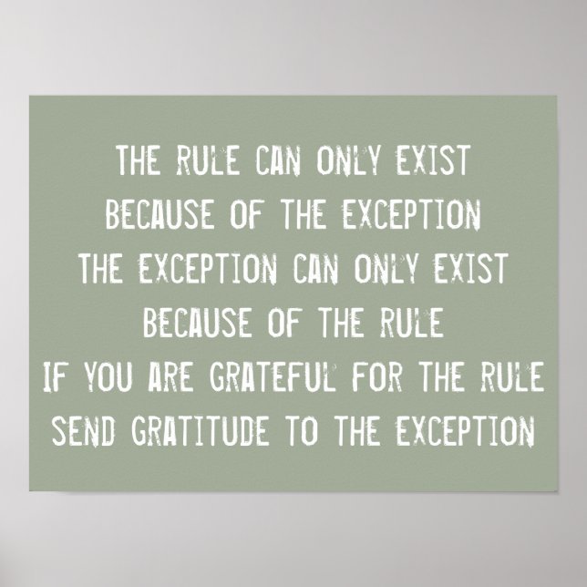 Poster Règles citation de sagesse, motivation inspirante (Devant)