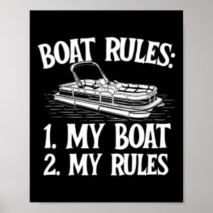 Poster Règles de bateau - Voile Bateau Lac Capitaine de b