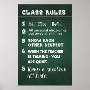 Poster Règles de classe