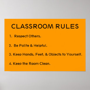 Poster Règles de classe élémentaire