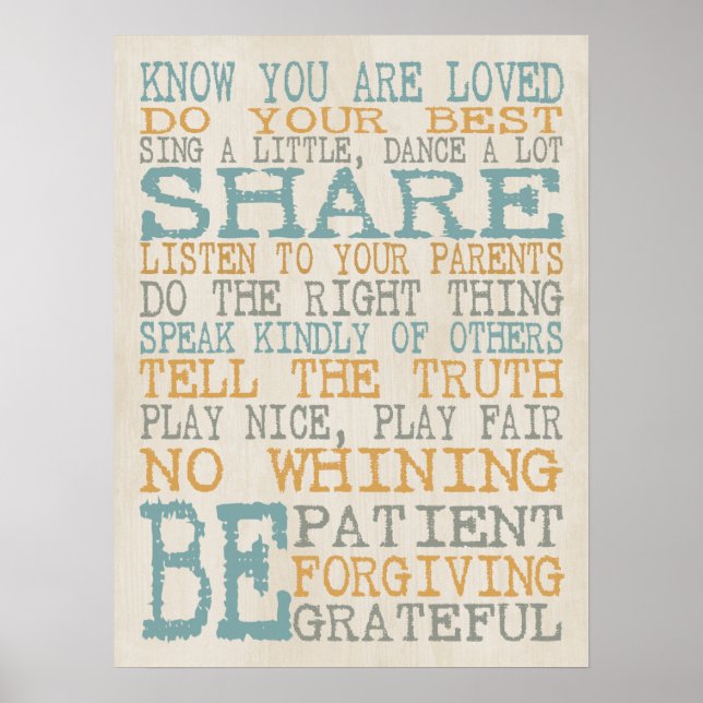 Poster Règles de la salle de lecture (Devant)