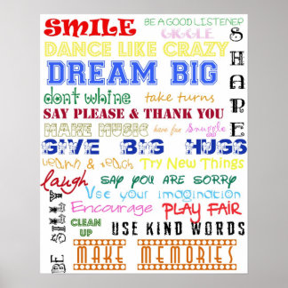 Poster Règles de la salle de lecture