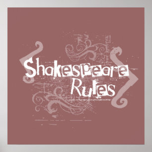 Poster Règles de Shakespeare