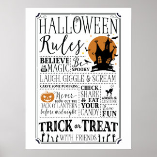 Poster Règles d'Halloween