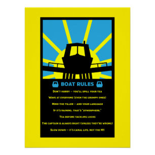Poster Règles drôles de Narrowboat