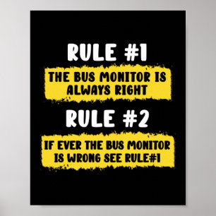 Poster Règles du moniteur de bus scolaire