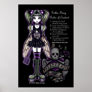 Poster Règles gothiques de Faery de Sadie d'affiche de