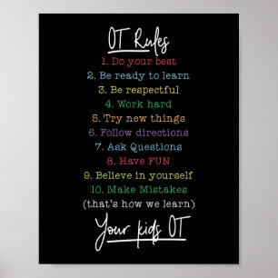Poster Règles OT ergothérapeute